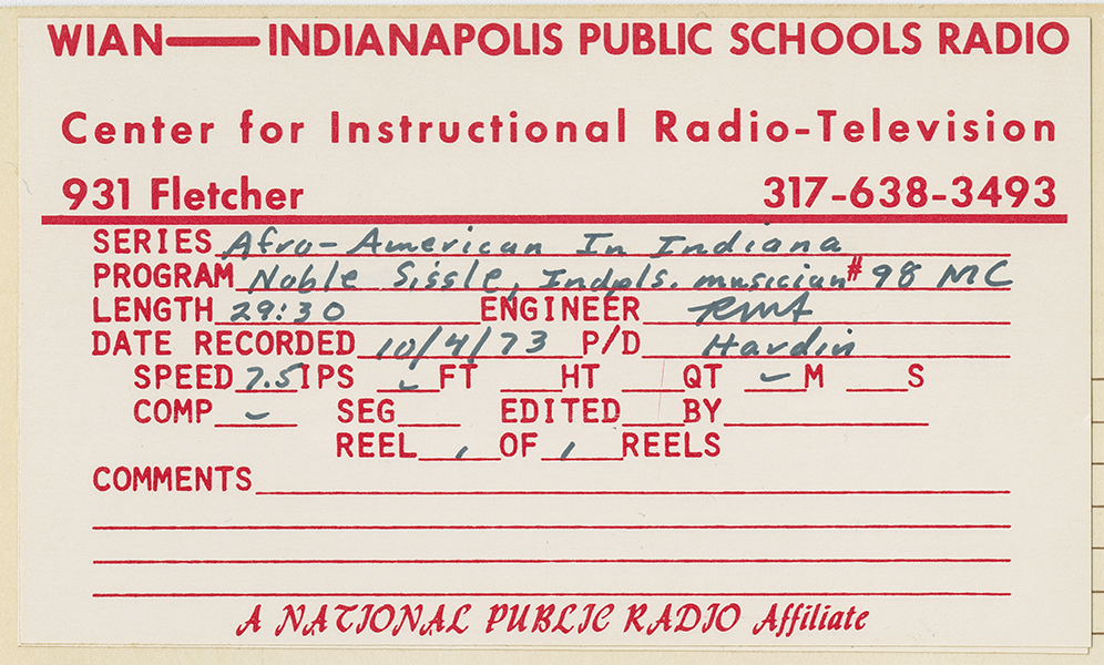 The Afro-American in Indiana radio series feature image
