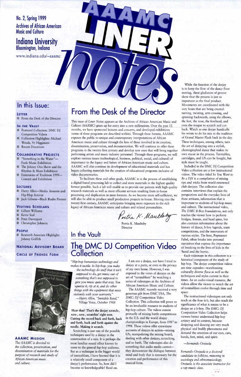 Liner Notes, no. 2 (Spring 1999) feature image